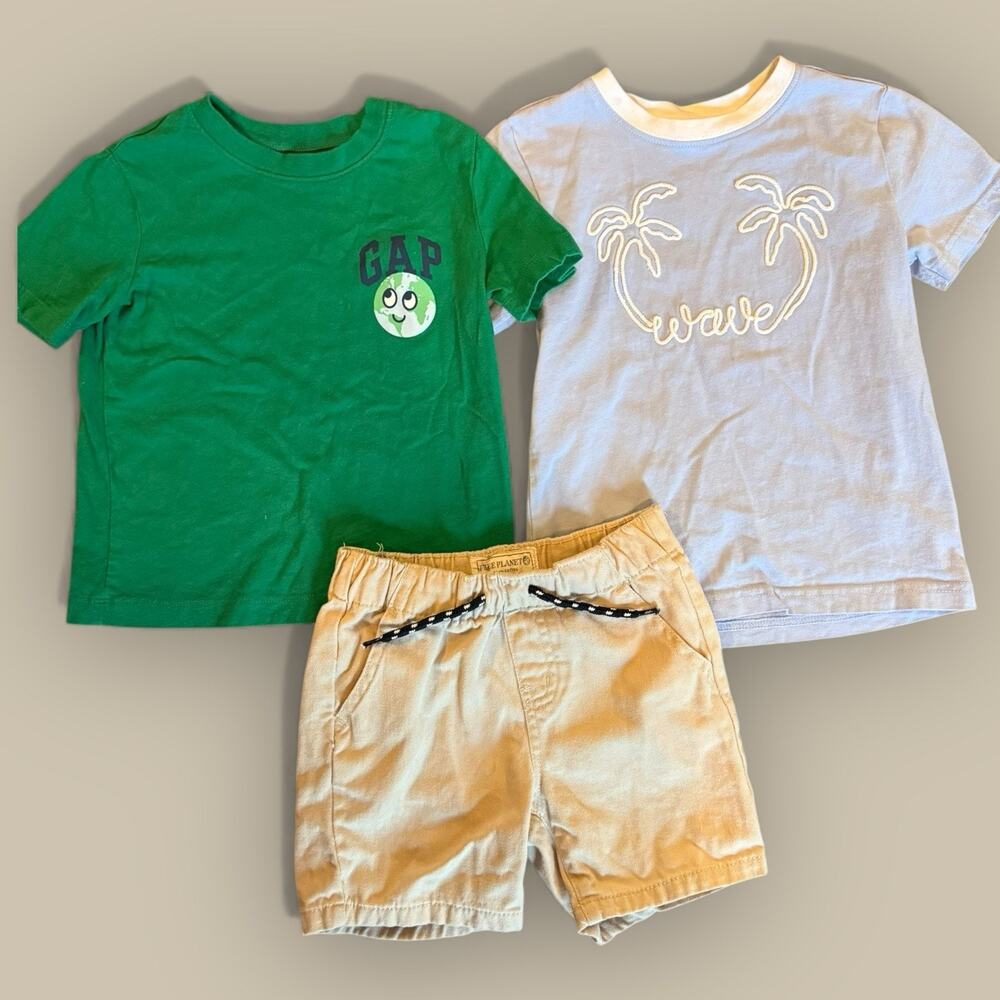 Boys shorts t-shirts lot Size 4T Janie Jack Gap Summer Outfit
